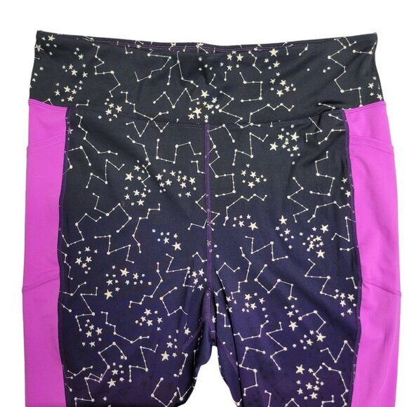 Lularoe Rise Athletic Leggings Constellation Workout Womens Plus Size 3X Pink - Picture 2 of 6